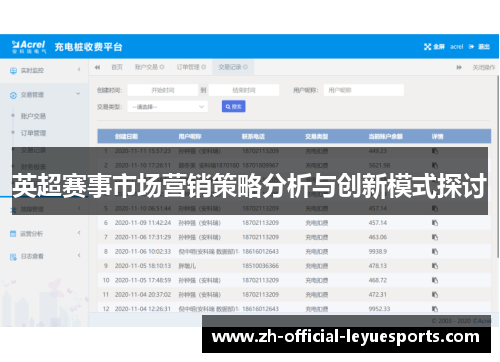 英超赛事市场营销策略分析与创新模式探讨 英超赛事市场营销策略分析与创新模式探讨