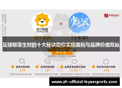 足球部落生财的十大秘诀助你实现盈利与品牌价值双赢 足球部落生财的十大秘诀助你实现盈利与品牌价值双赢